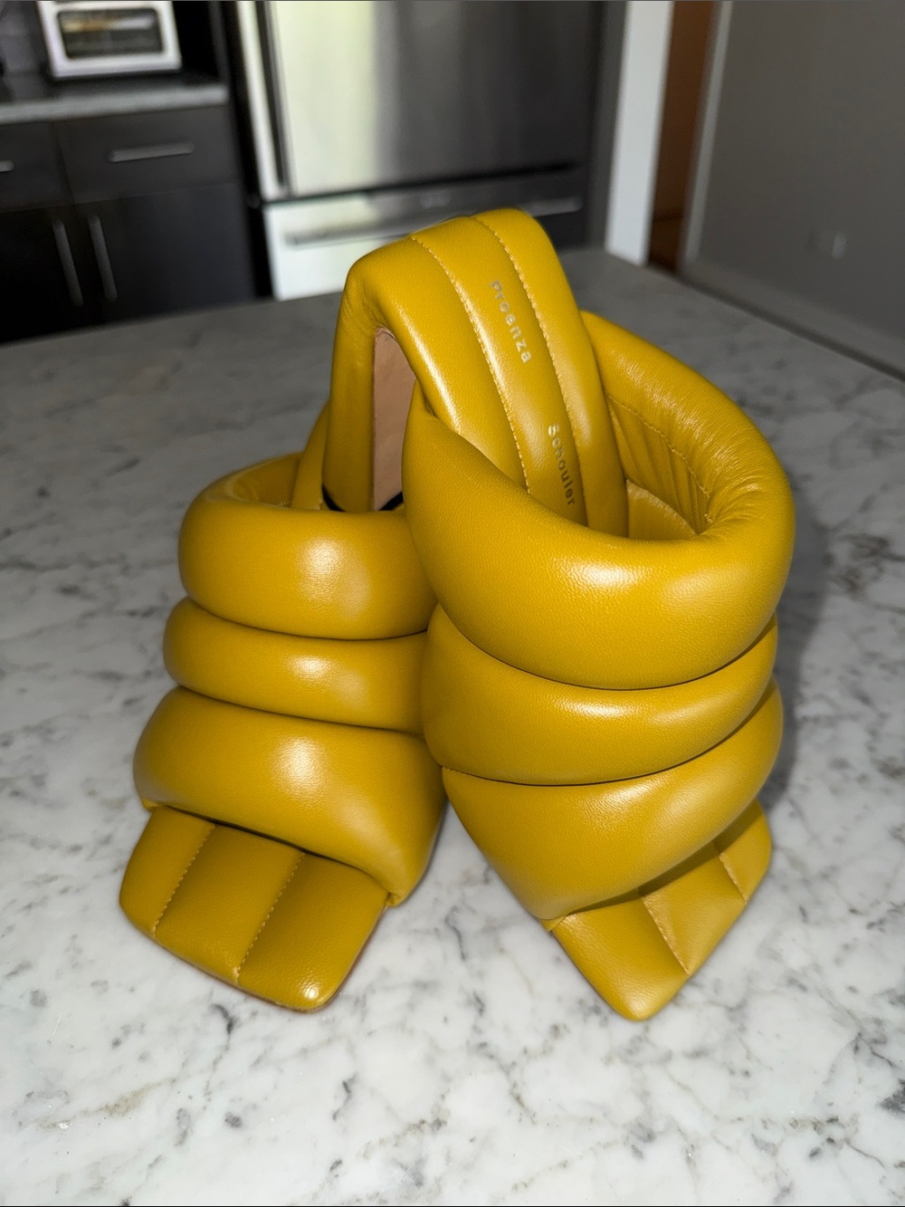 Proenza Schouler Mustard Yellow Padded Shoe